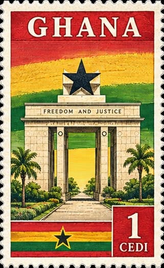 Ghana stamp, Independence Arch